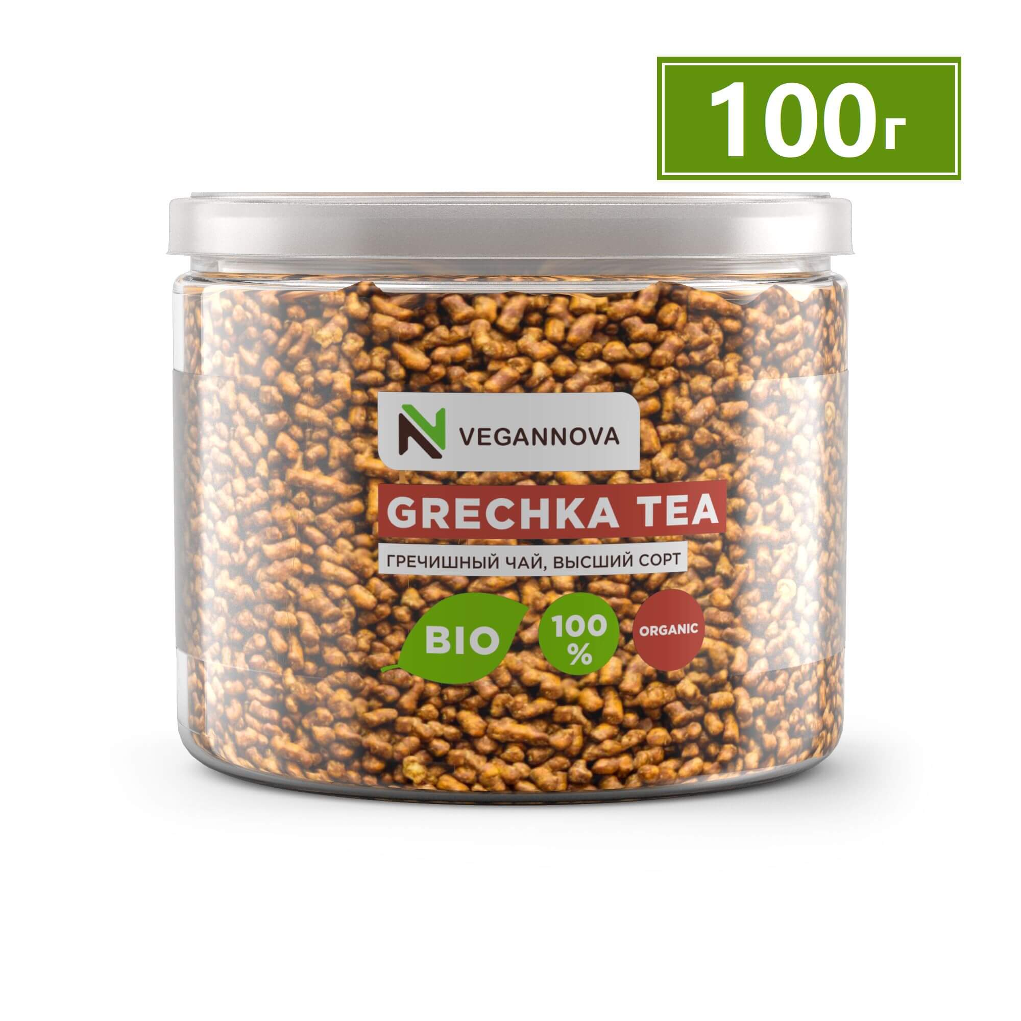 VeganNova Гречишный Чай (ку цяо), без кофеина, суперфуд для красоты и здоровья, гранулированный, 100 г